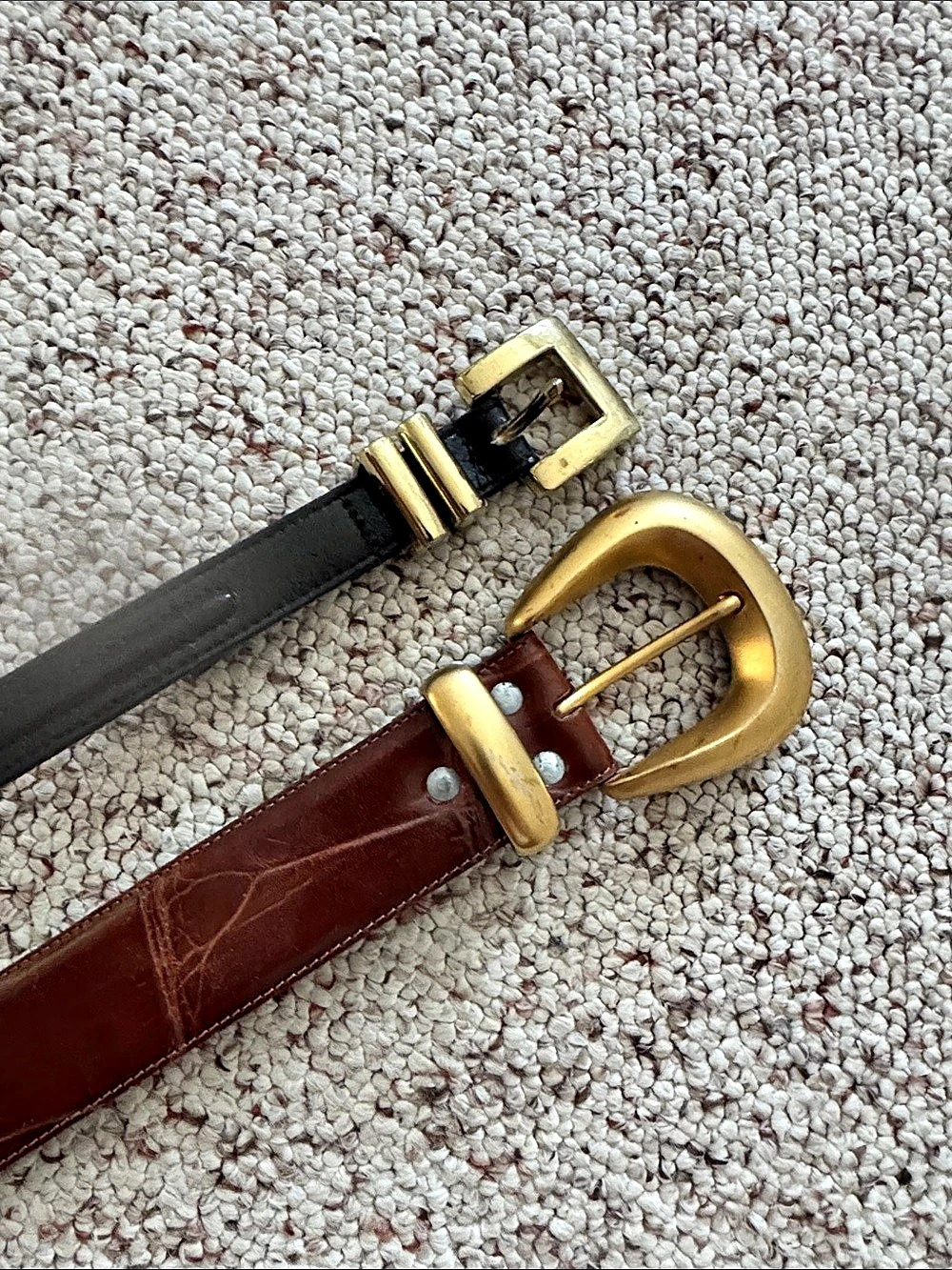 Set of 2 vintage belts